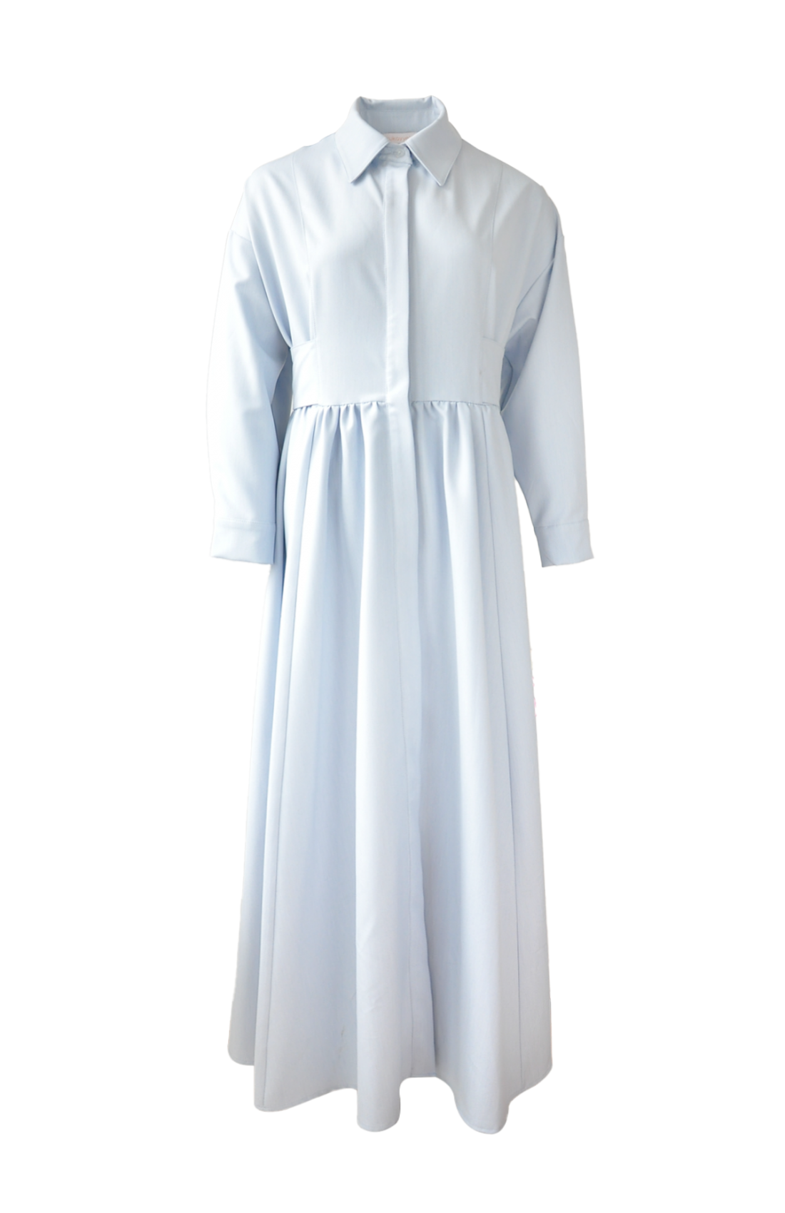 Fitted waist casual dress blue