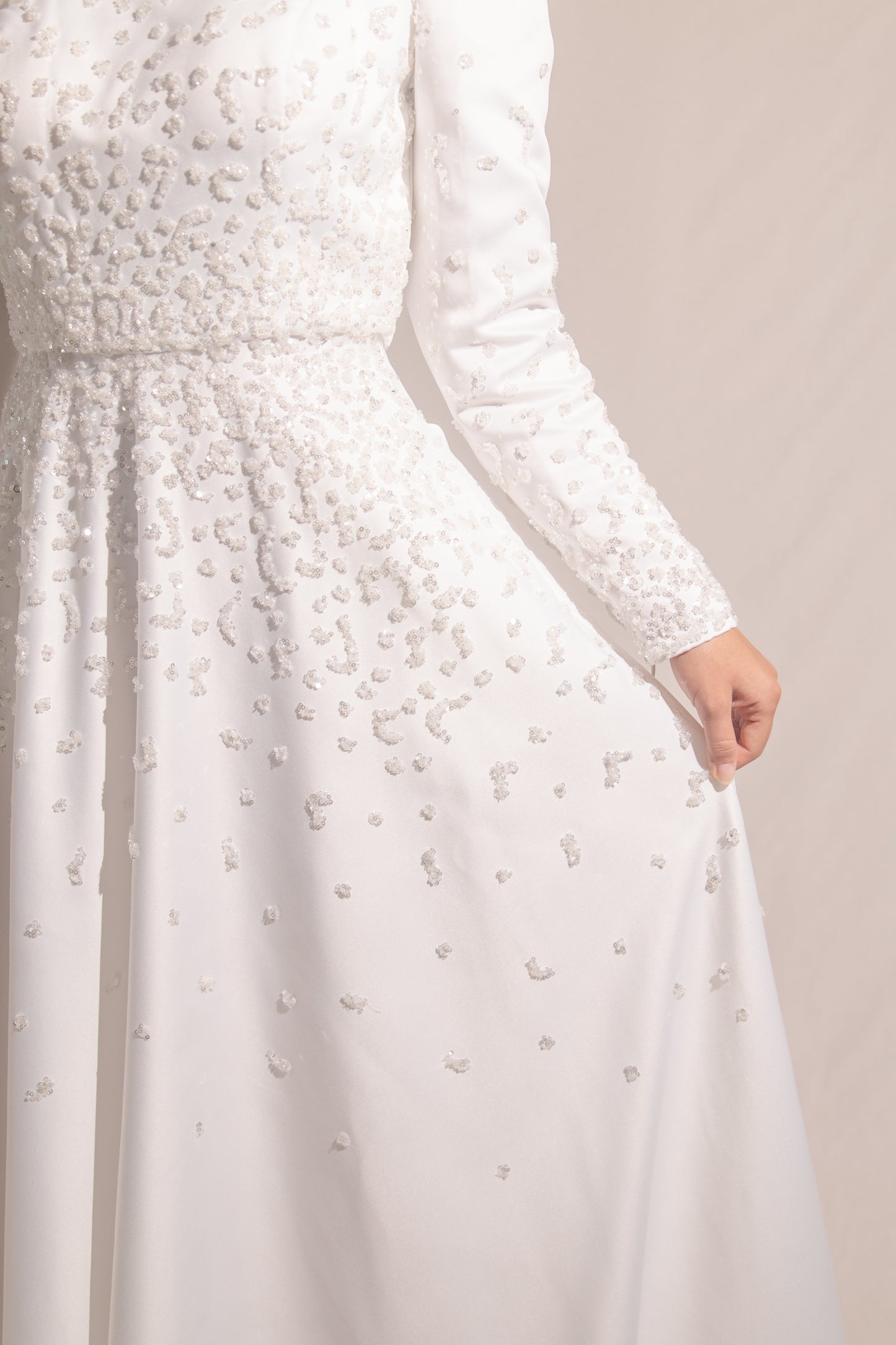 White bridal gown
