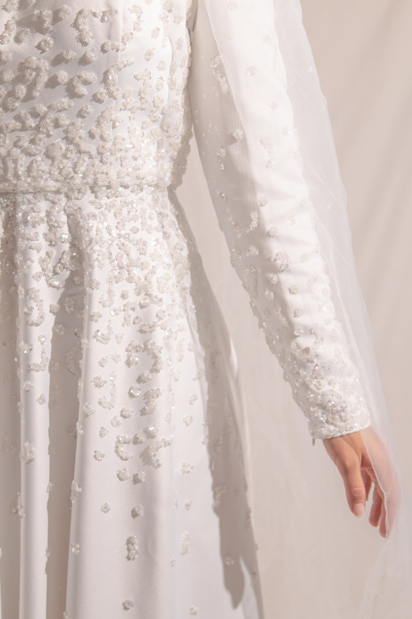 White bridal gown