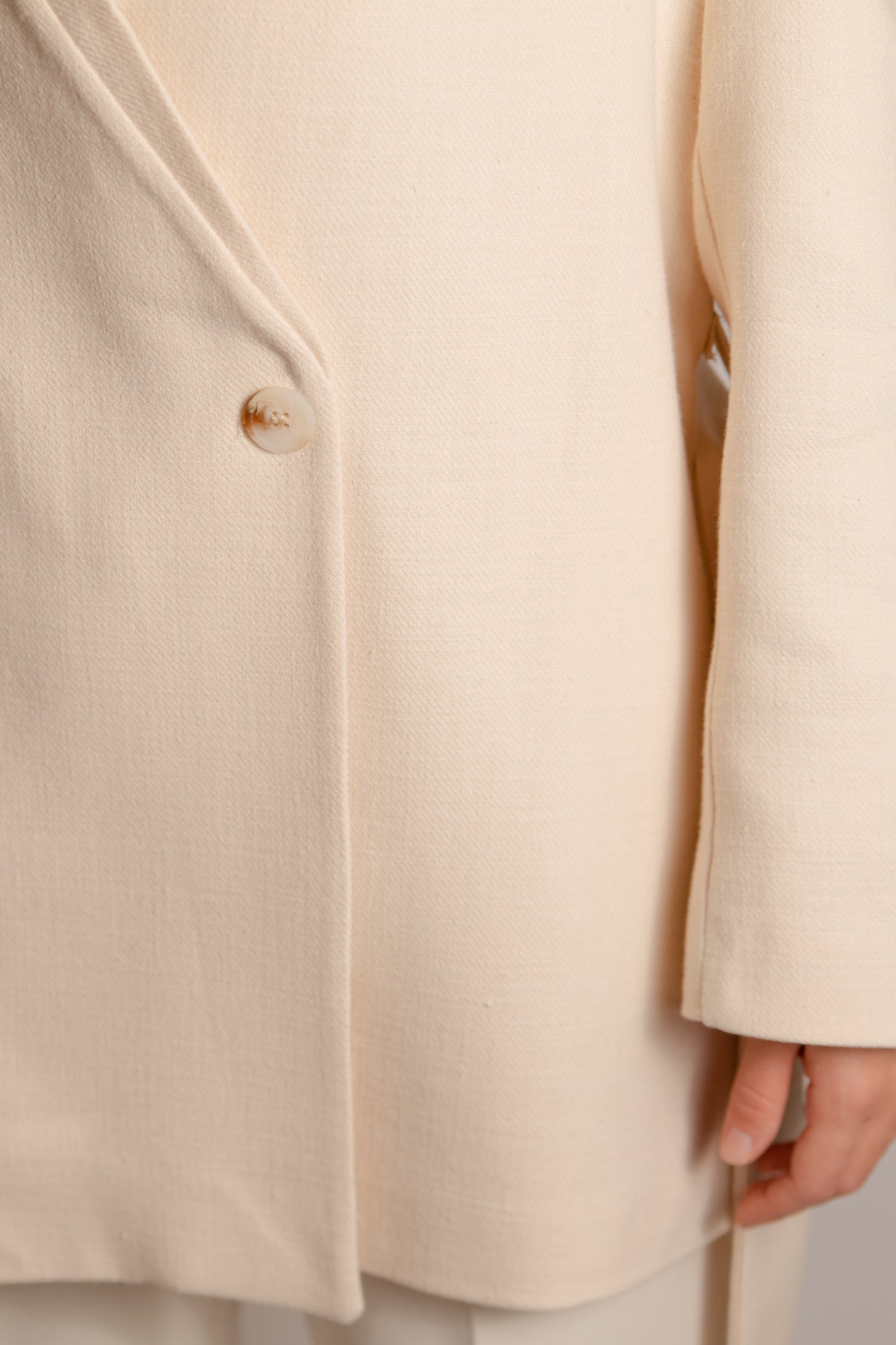 Cotton blazer with belt