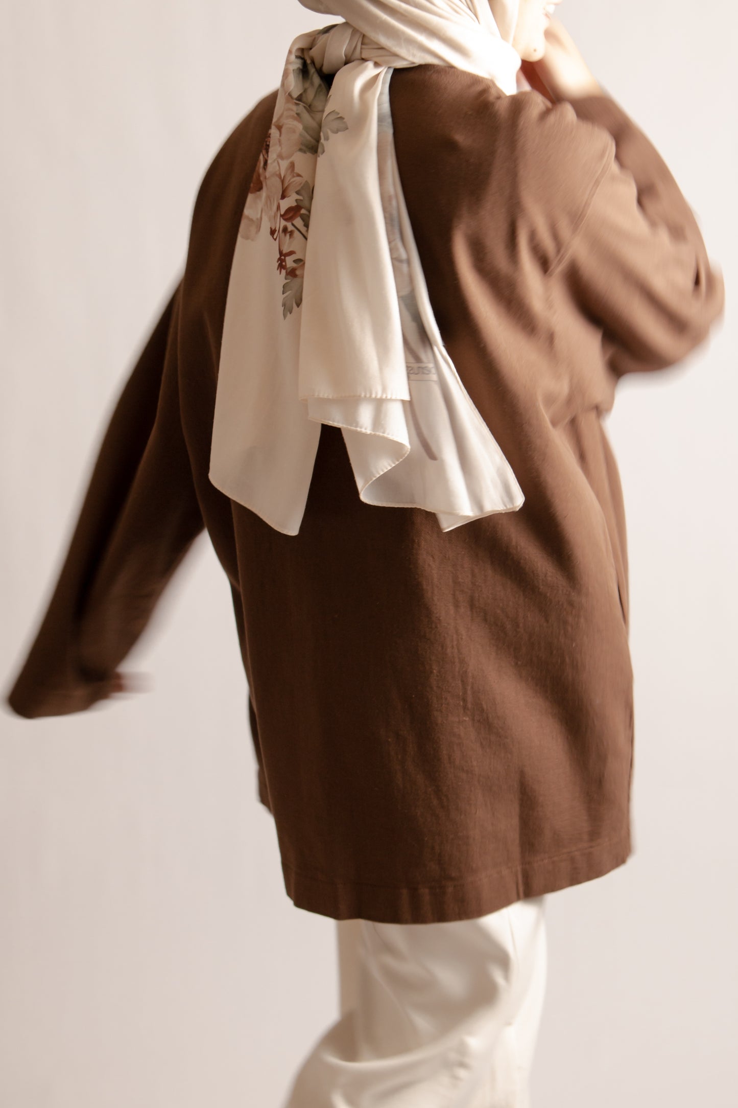 Cotton jacket with side ties