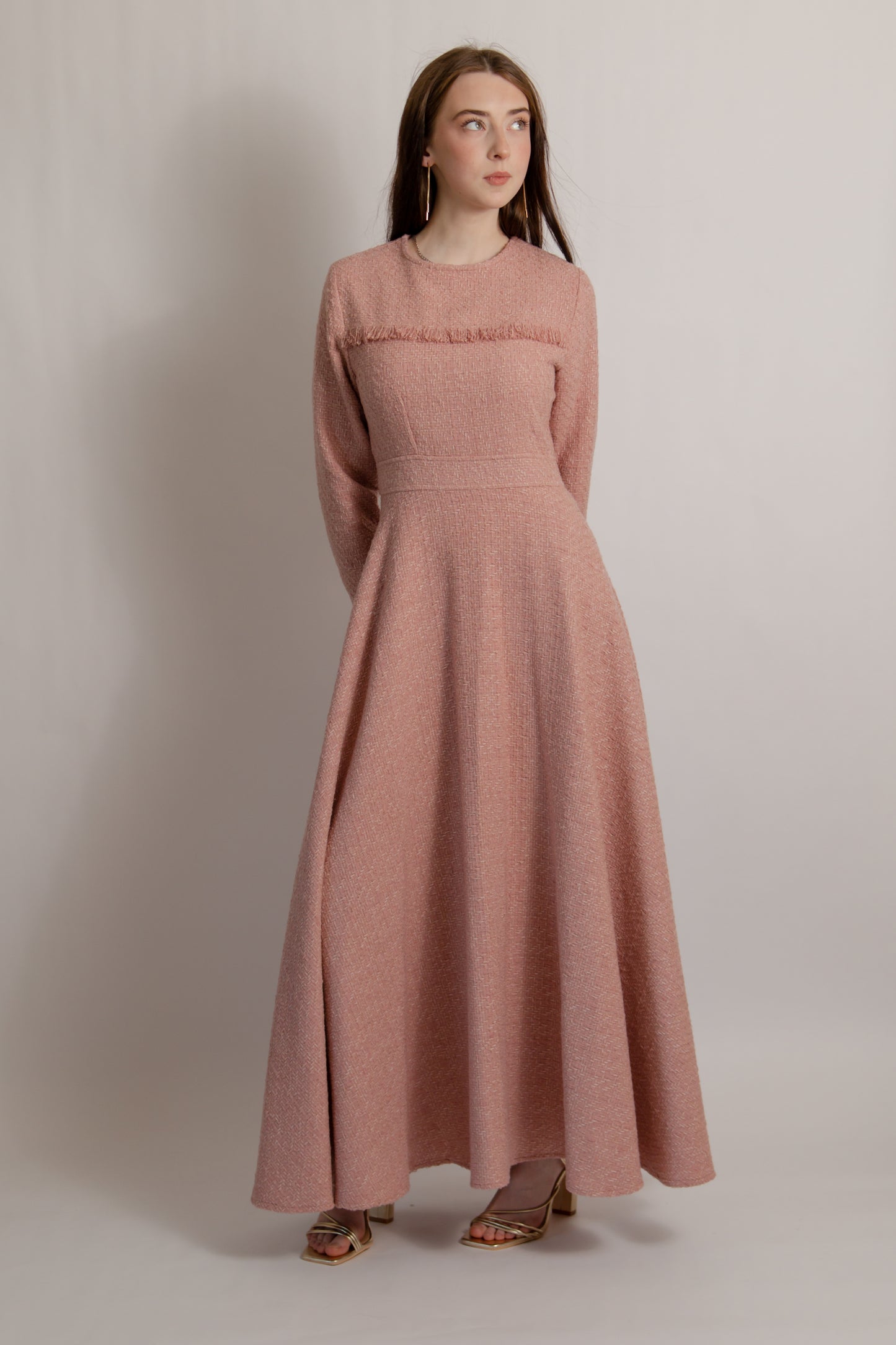 Tweed dress pink