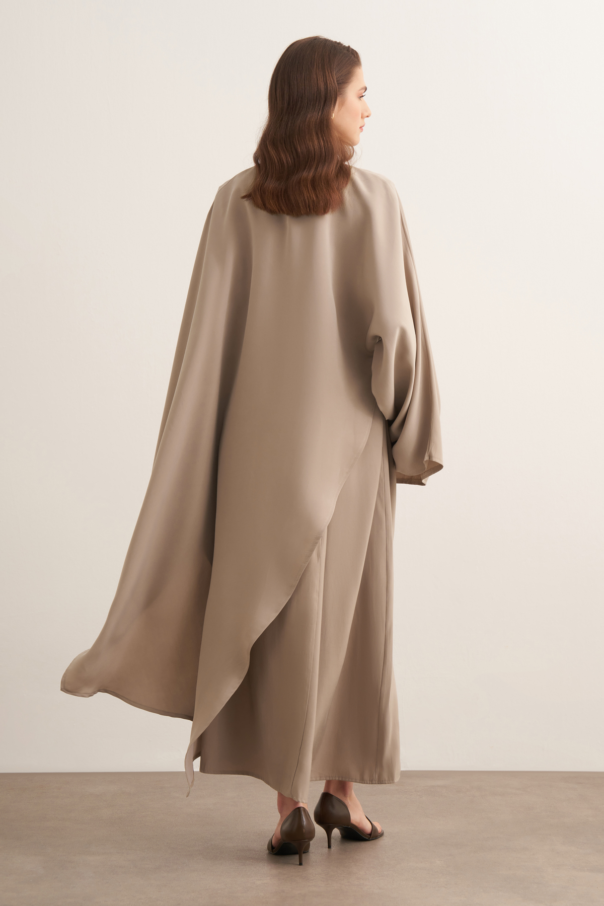 Dhiba Cupra Two-Piece Suit with Cape