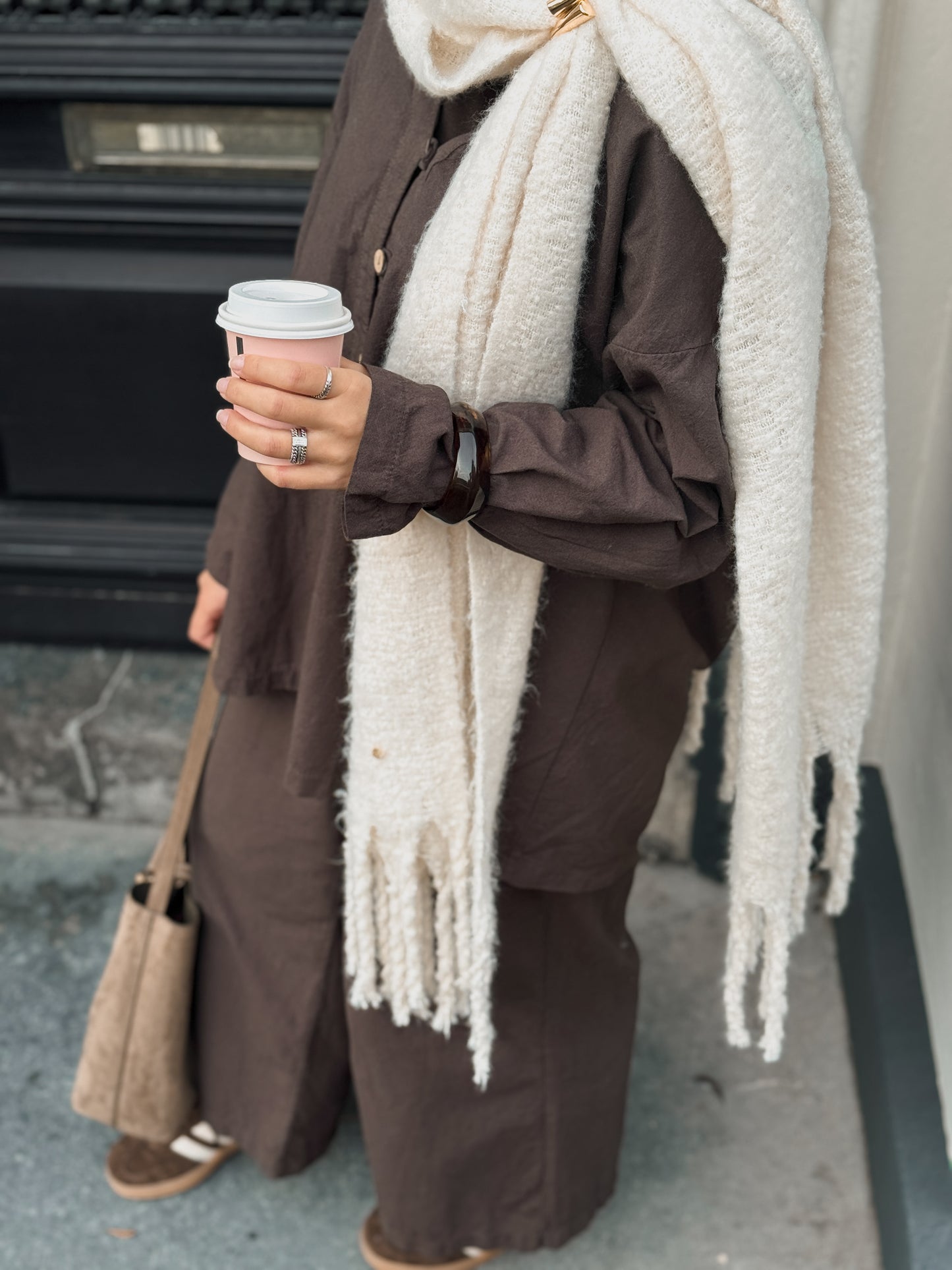 Cotton co-ord set brown