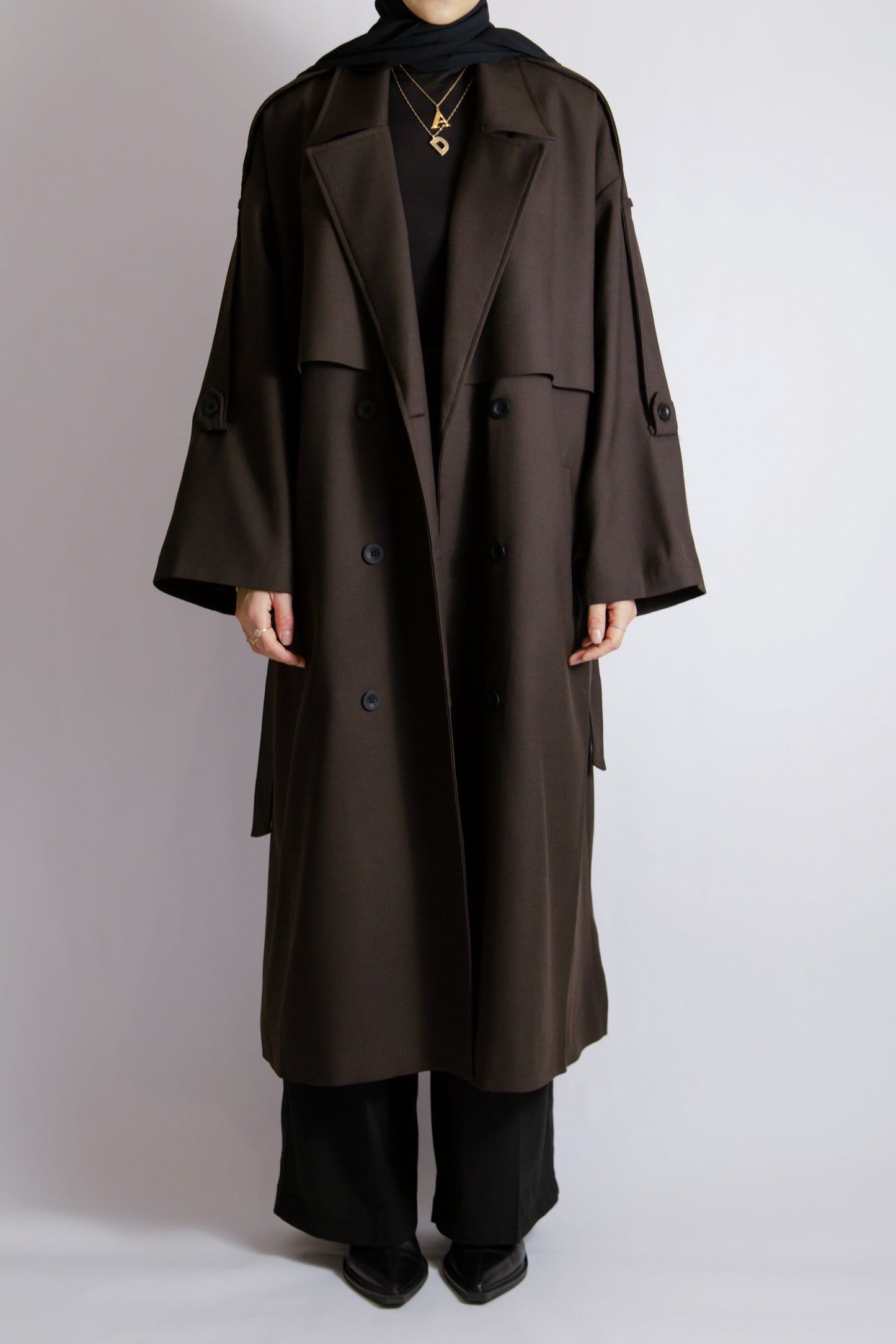 Premium dark brown trenchcoat