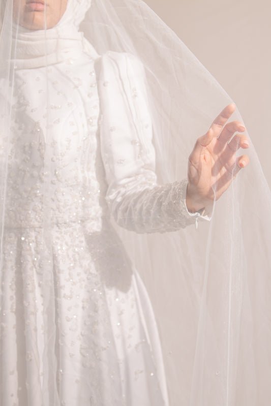 White bridal gown