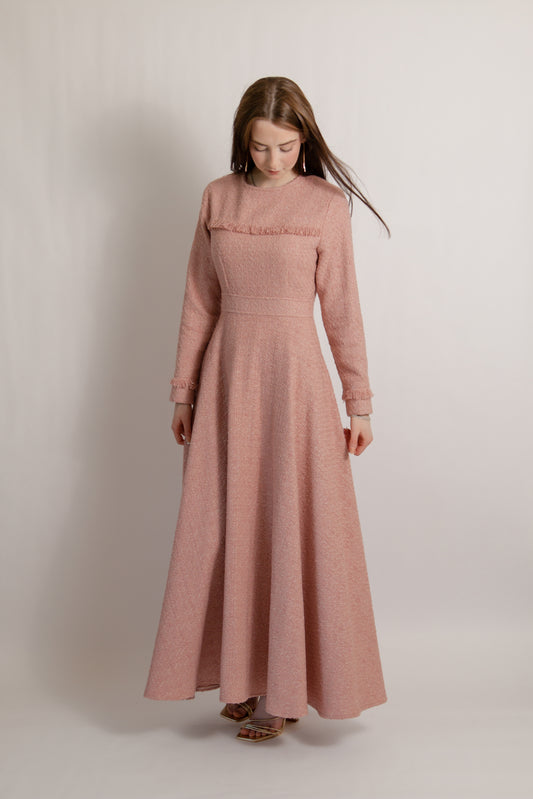 Tweed dress pink