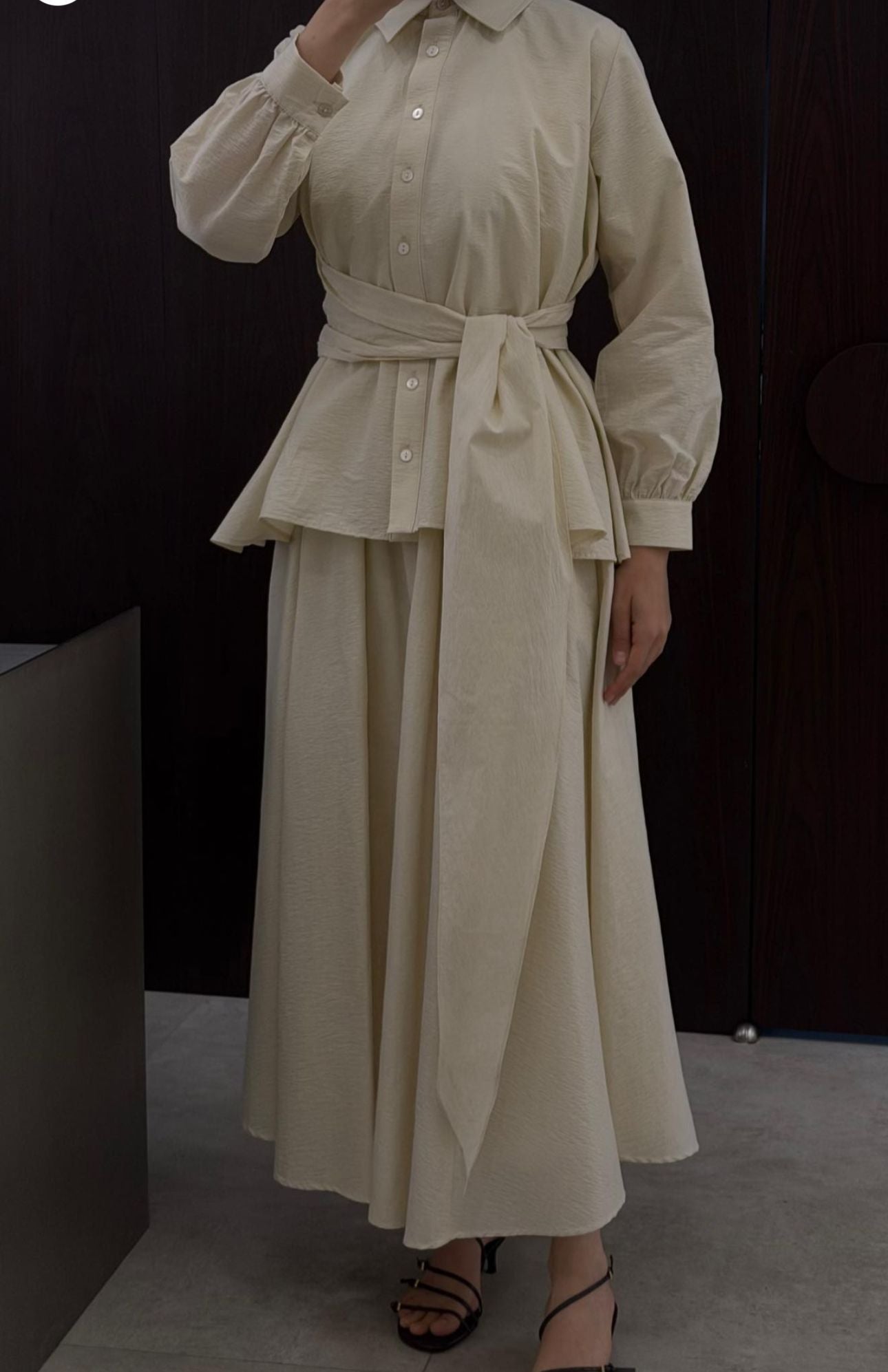 Clara belted set butter