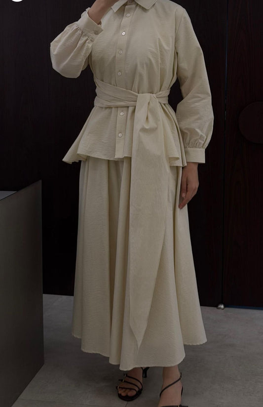 Clara belted set butter