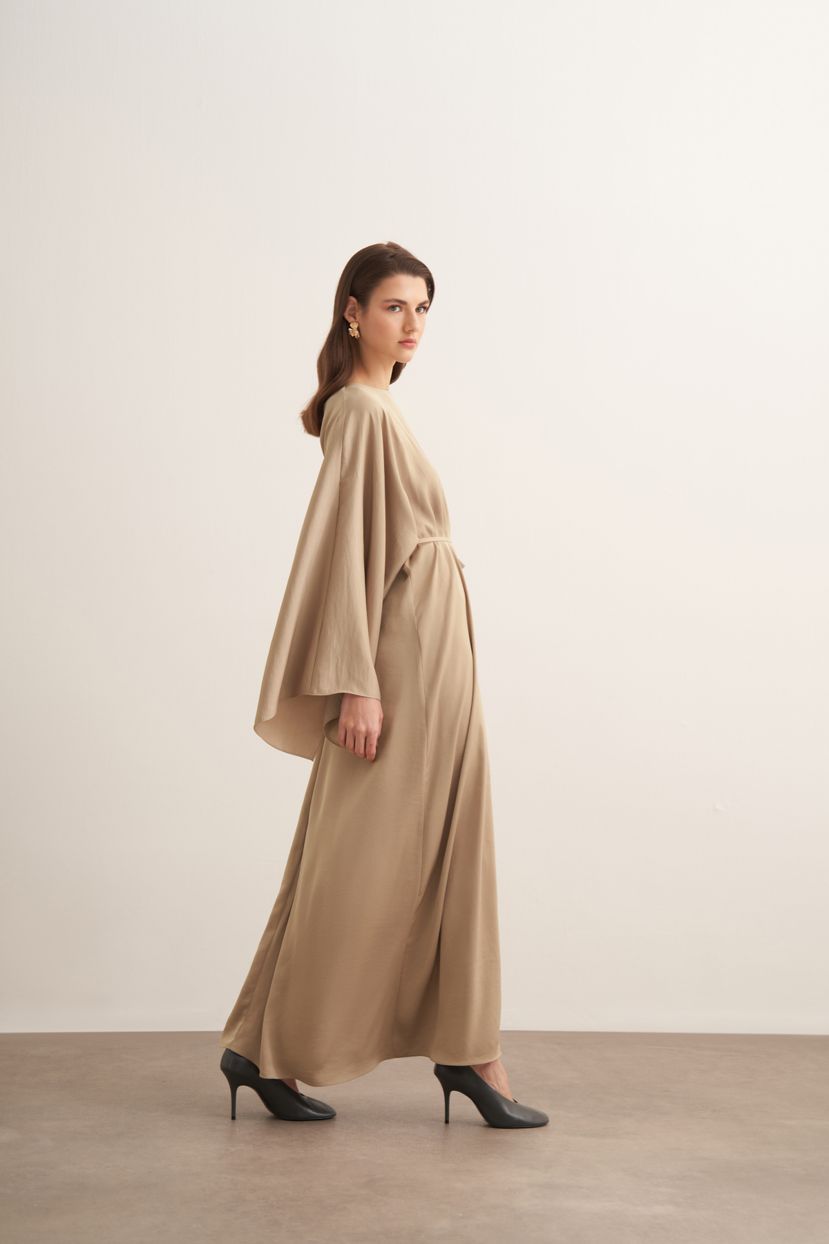 Yasira batwing sleeve satin dress