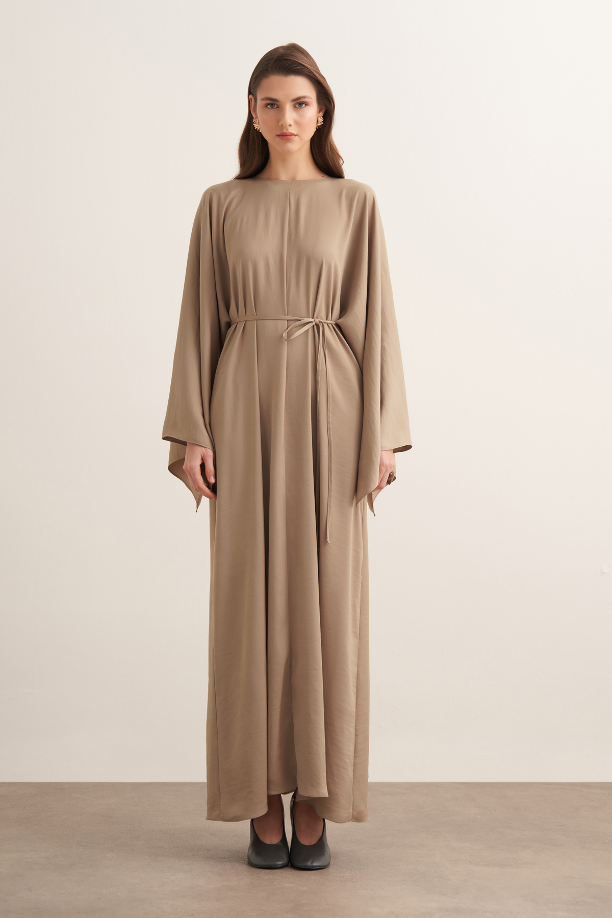 Yasira batwing sleeve satin dress